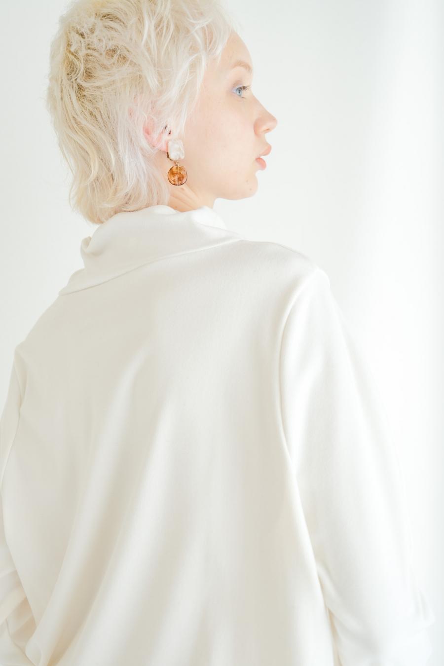 Drawstring Neck Round Hem Pullover