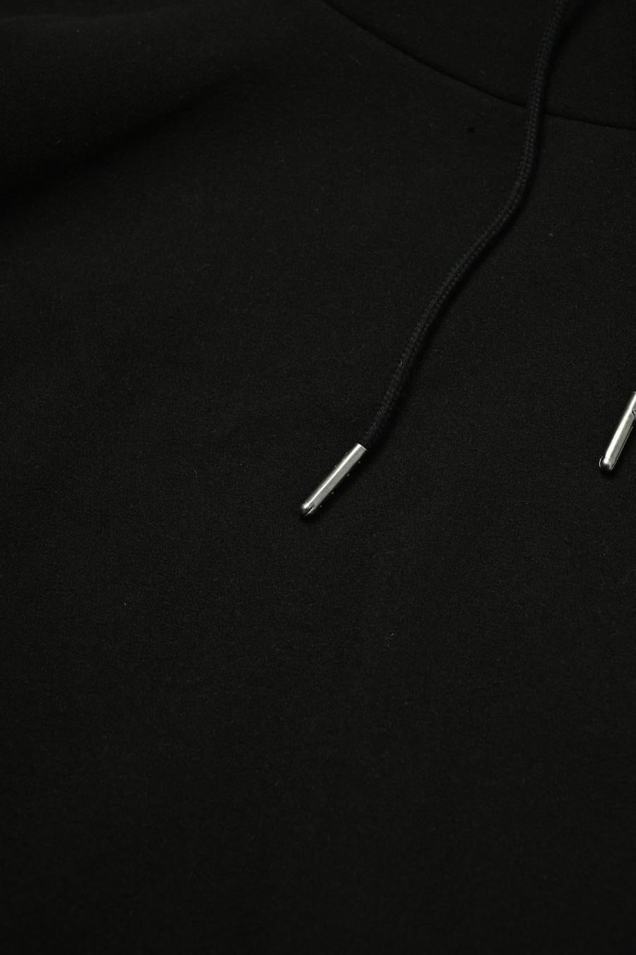 Drawstring Neck Round Hem Pullover