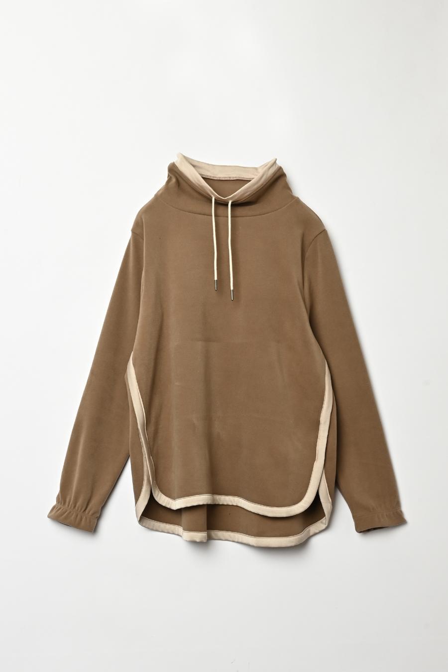 Drawstring Neck Round Hem Pullover