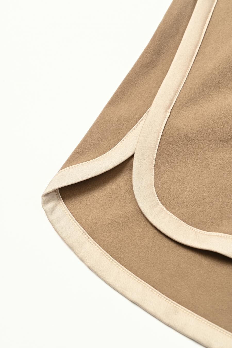Drawstring Neck Round Hem Pullover