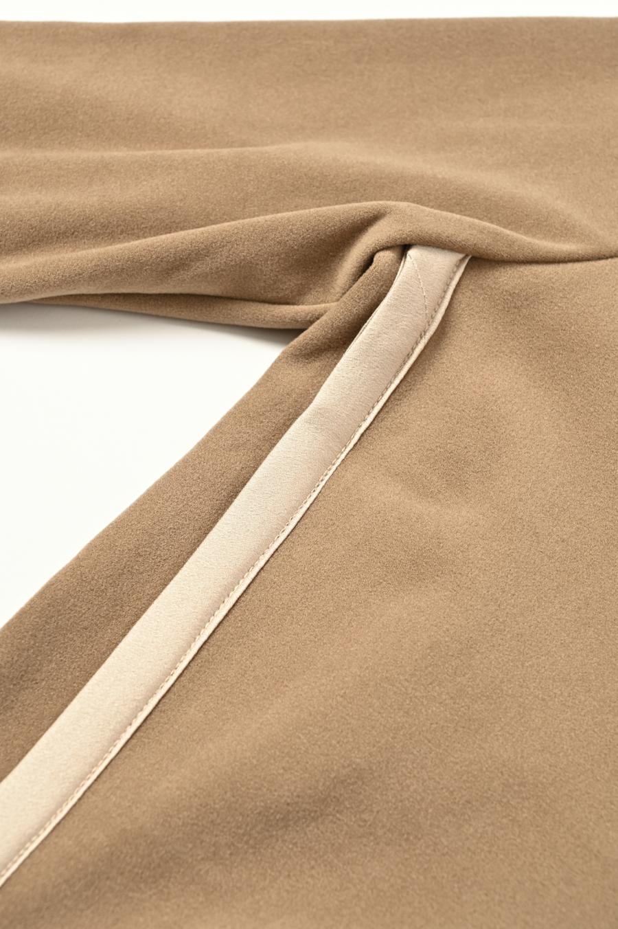 Drawstring Neck Round Hem Pullover