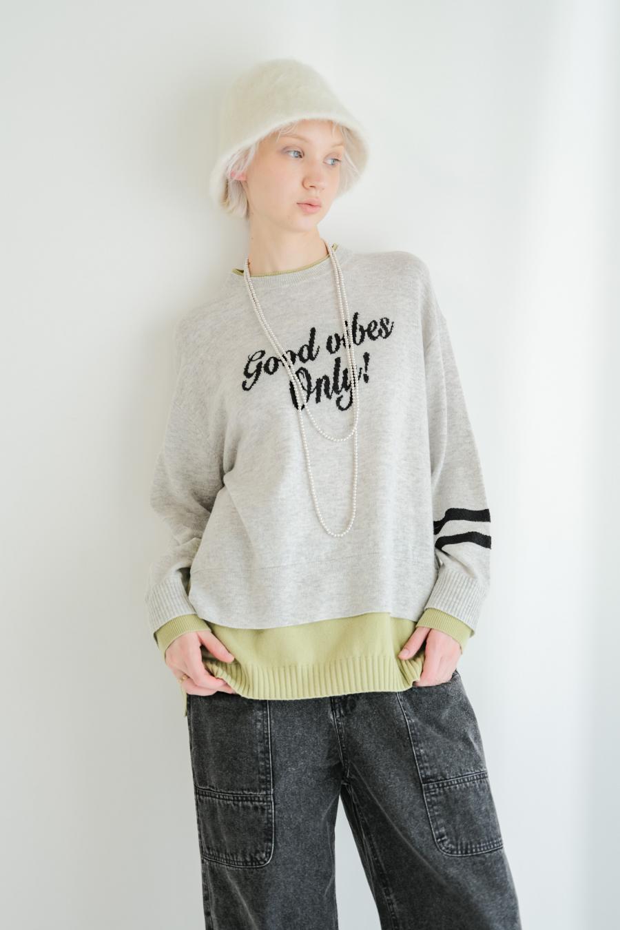 “good” Logo Layered Pullover