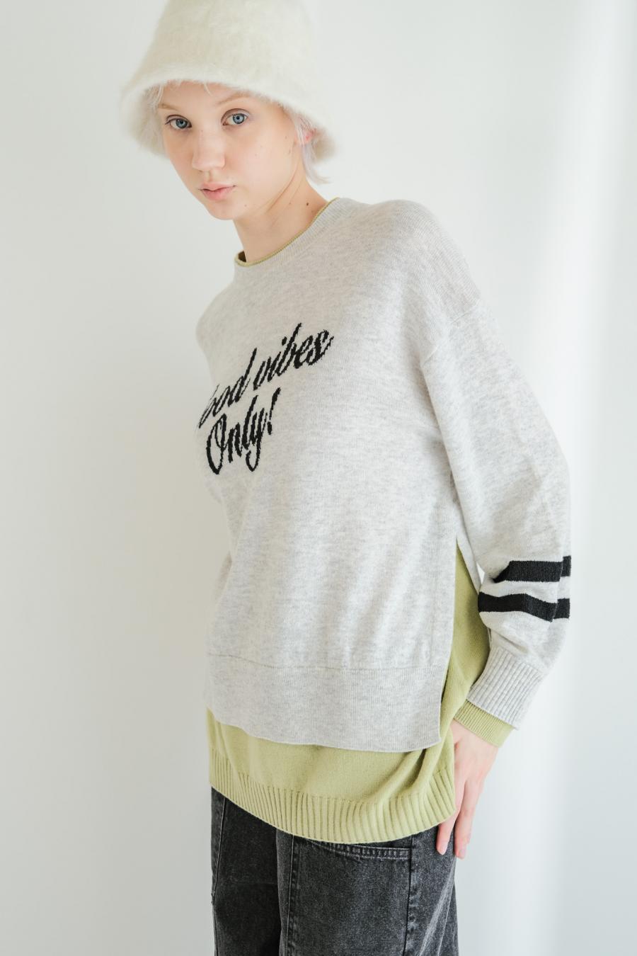 “good” Logo Layered Pullover
