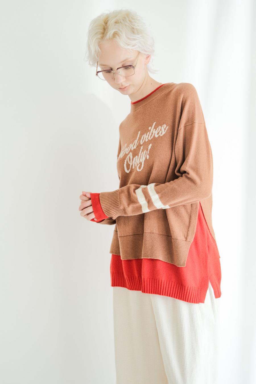 “good” Logo Layered Pullover
