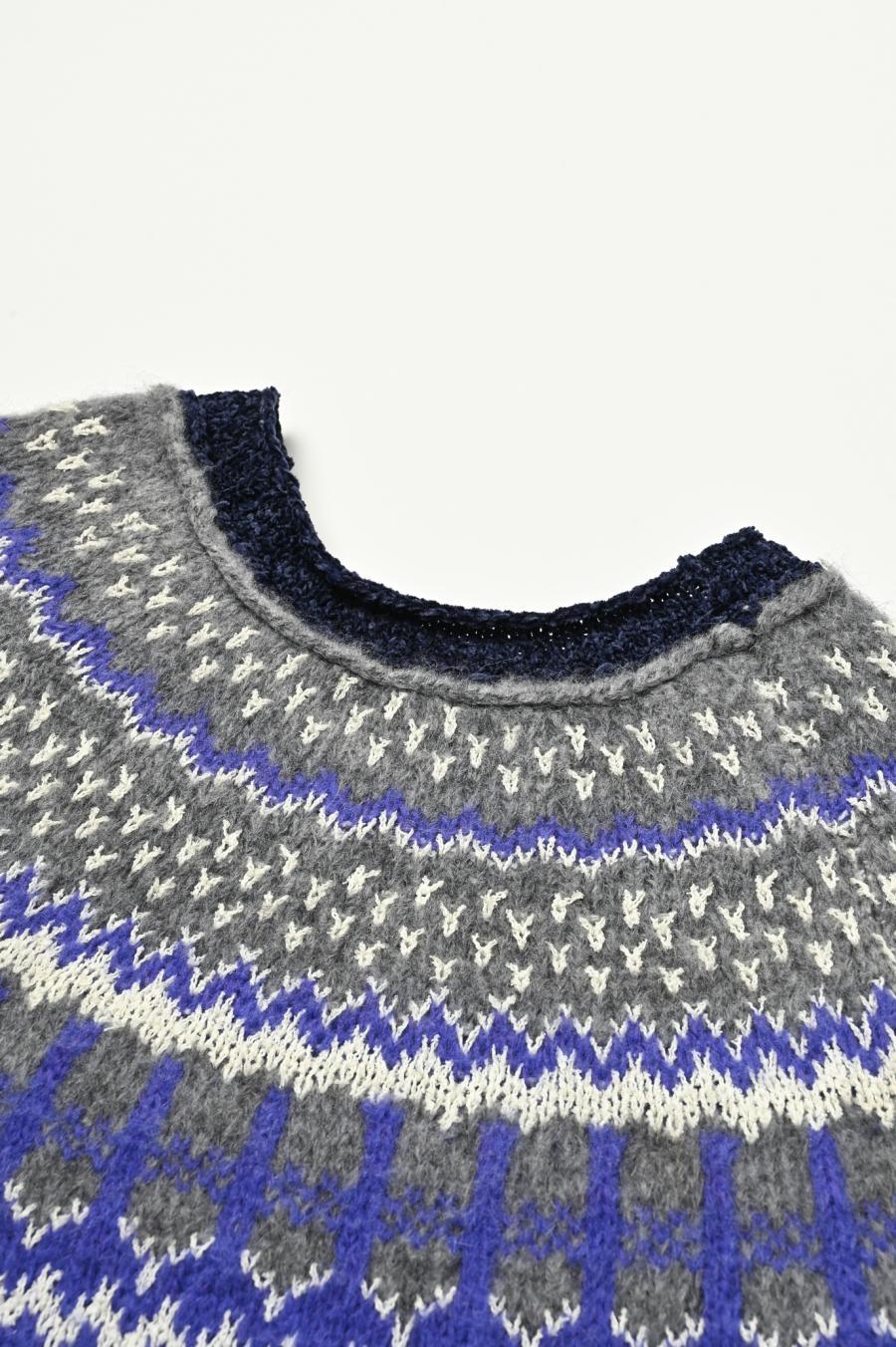 Circular Knit Nordic Pullover