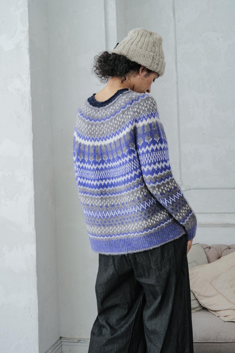 Circular Knit Nordic Pullover