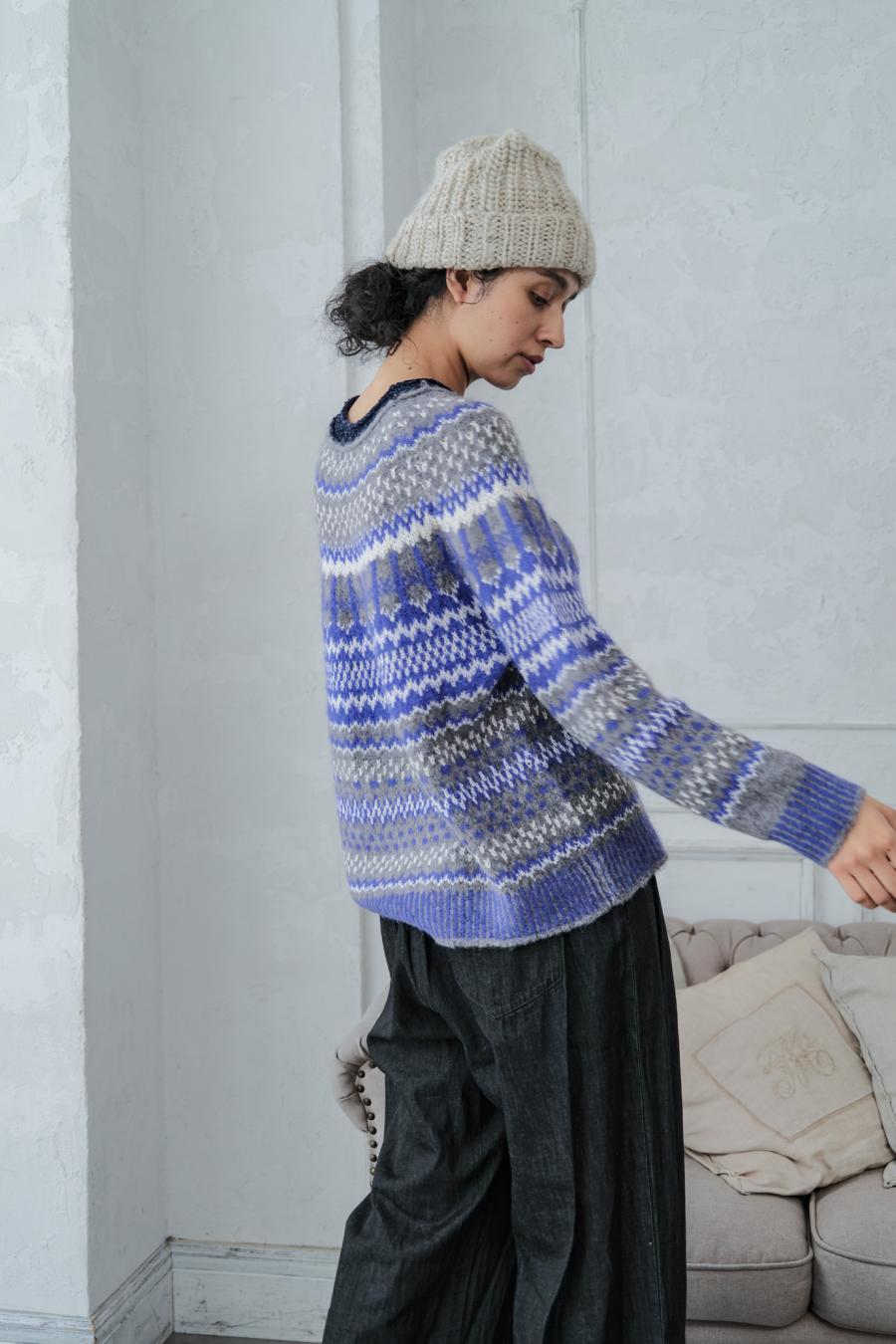 Circular Knit Nordic Pullover