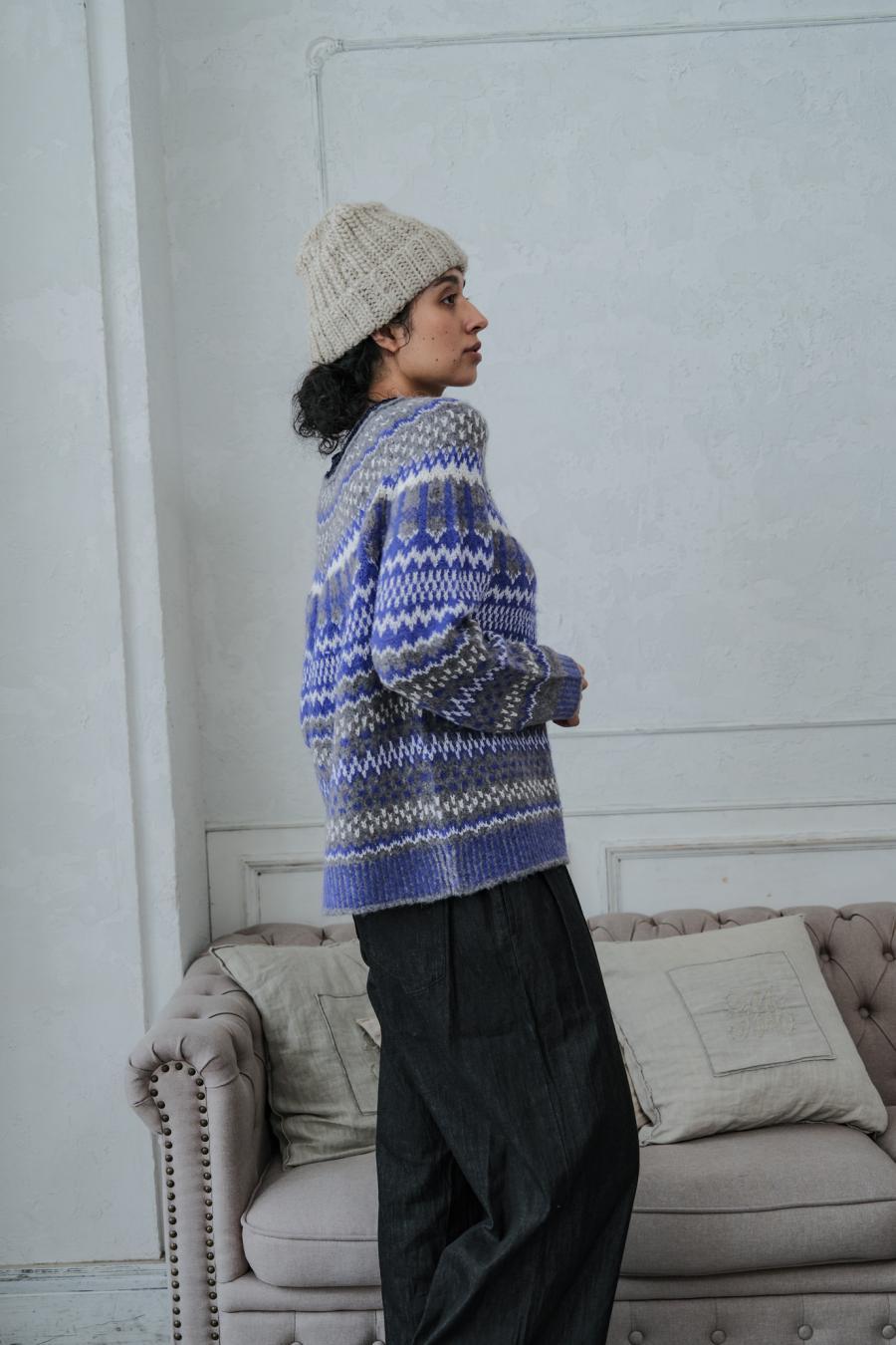 Circular Knit Nordic Pullover