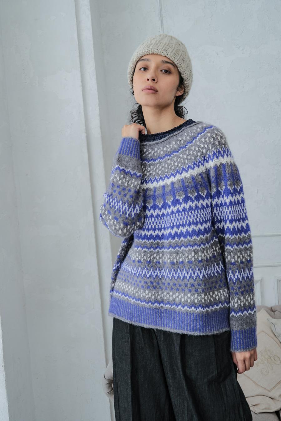 Circular Knit Nordic Pullover