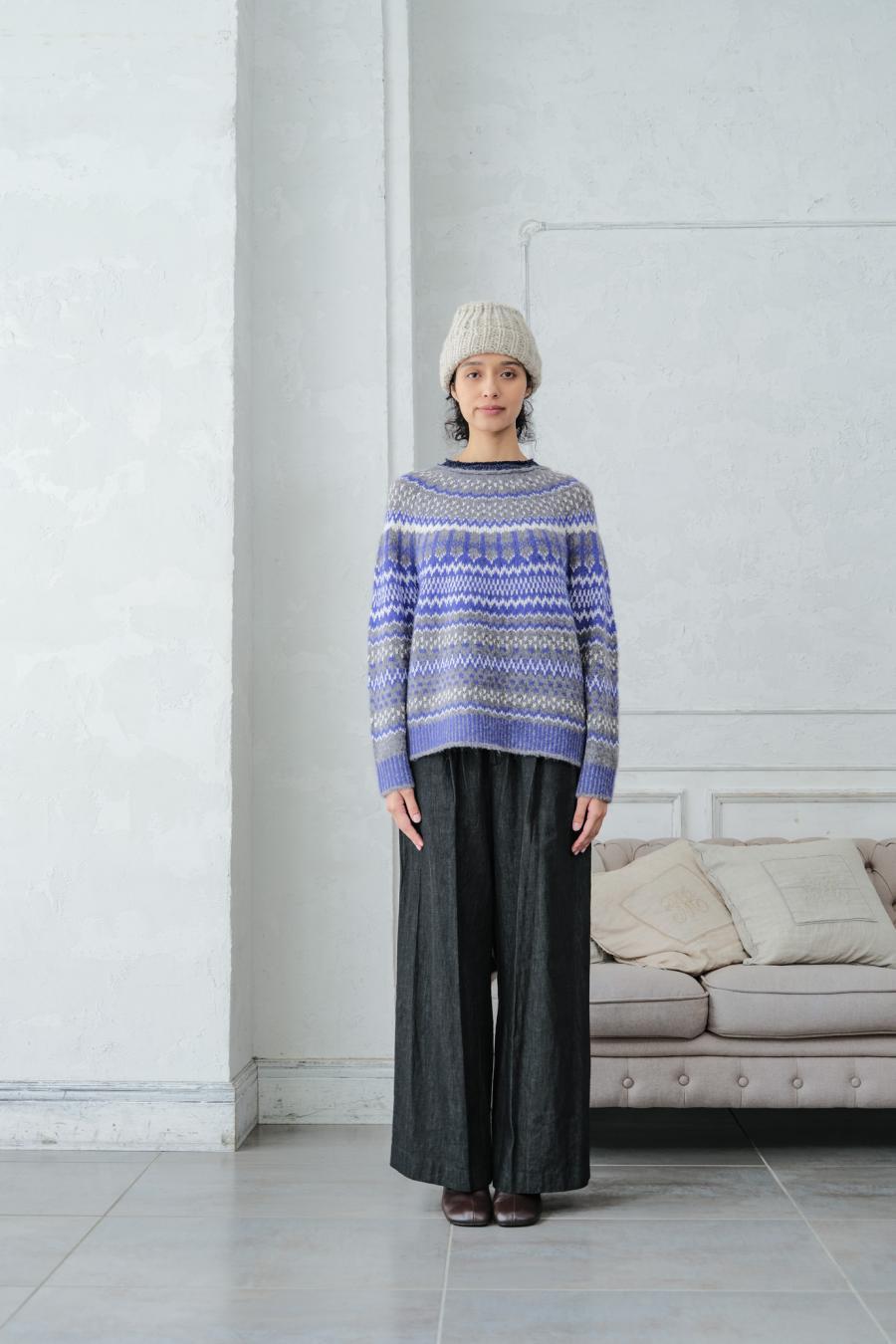 Circular Knit Nordic Pullover