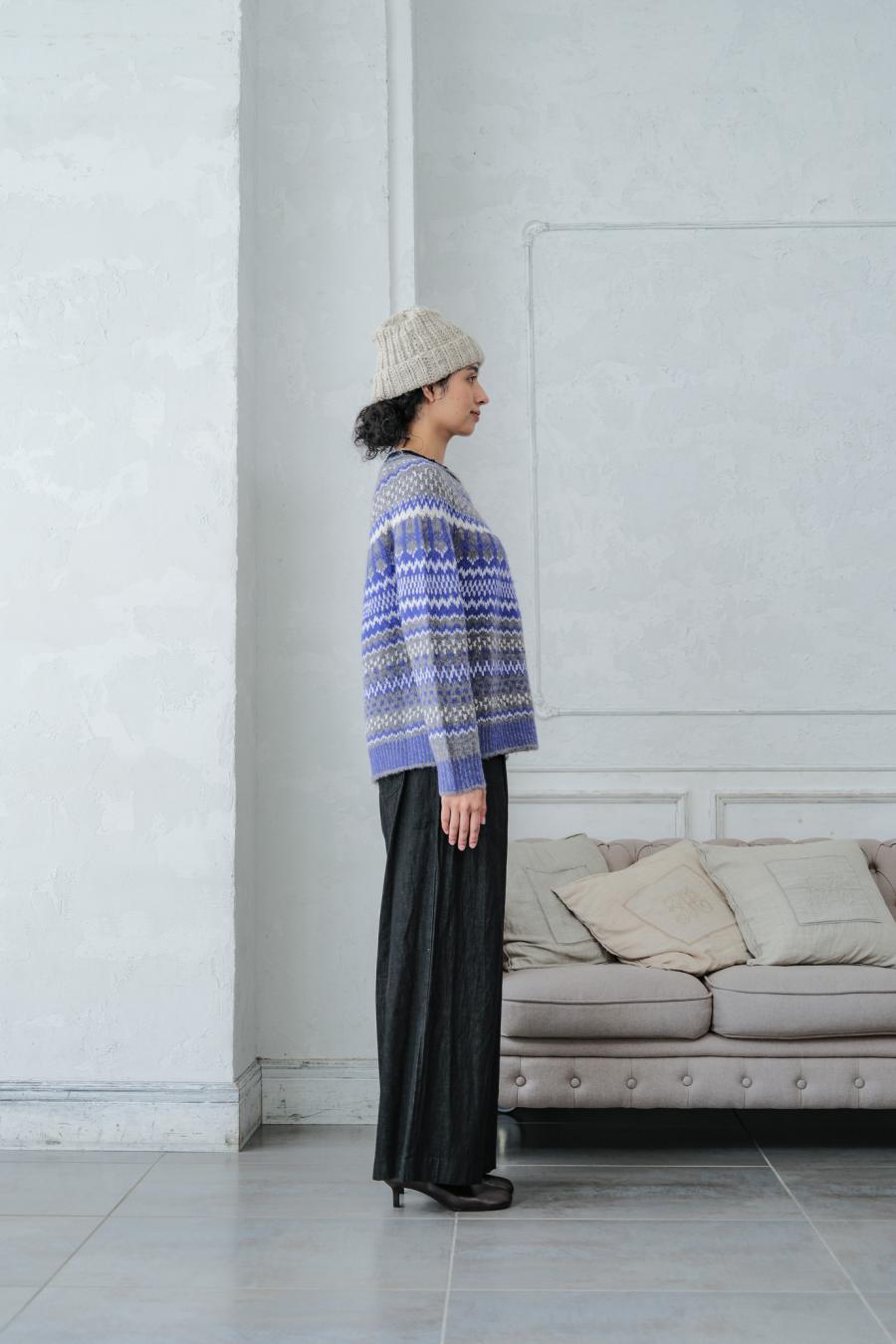 Circular Knit Nordic Pullover