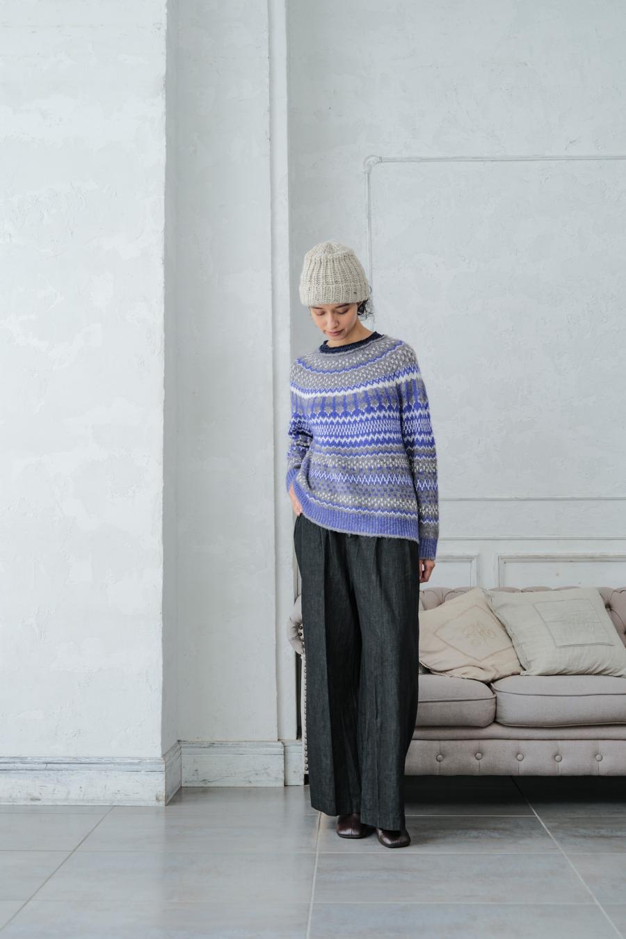 Circular Knit Nordic Pullover
