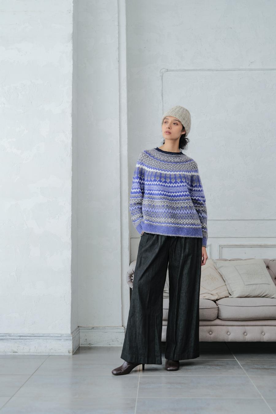 Circular Knit Nordic Pullover