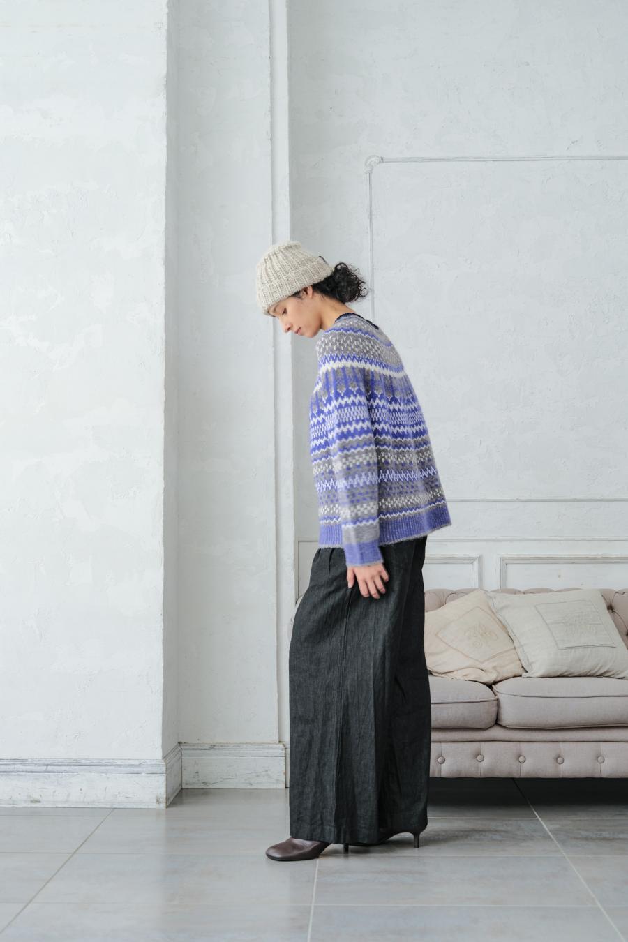 Circular Knit Nordic Pullover