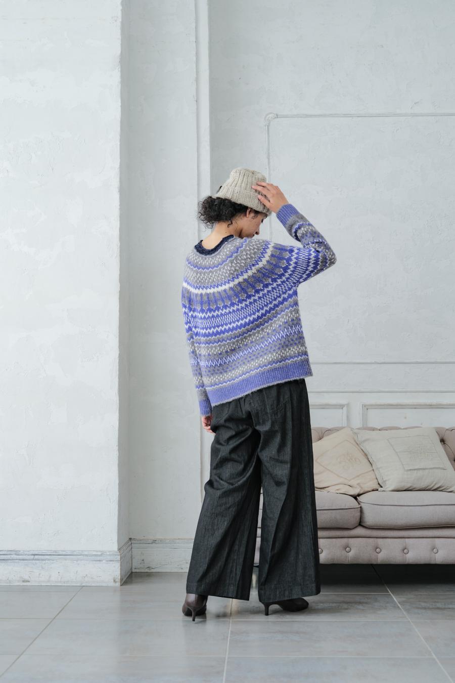 Circular Knit Nordic Pullover