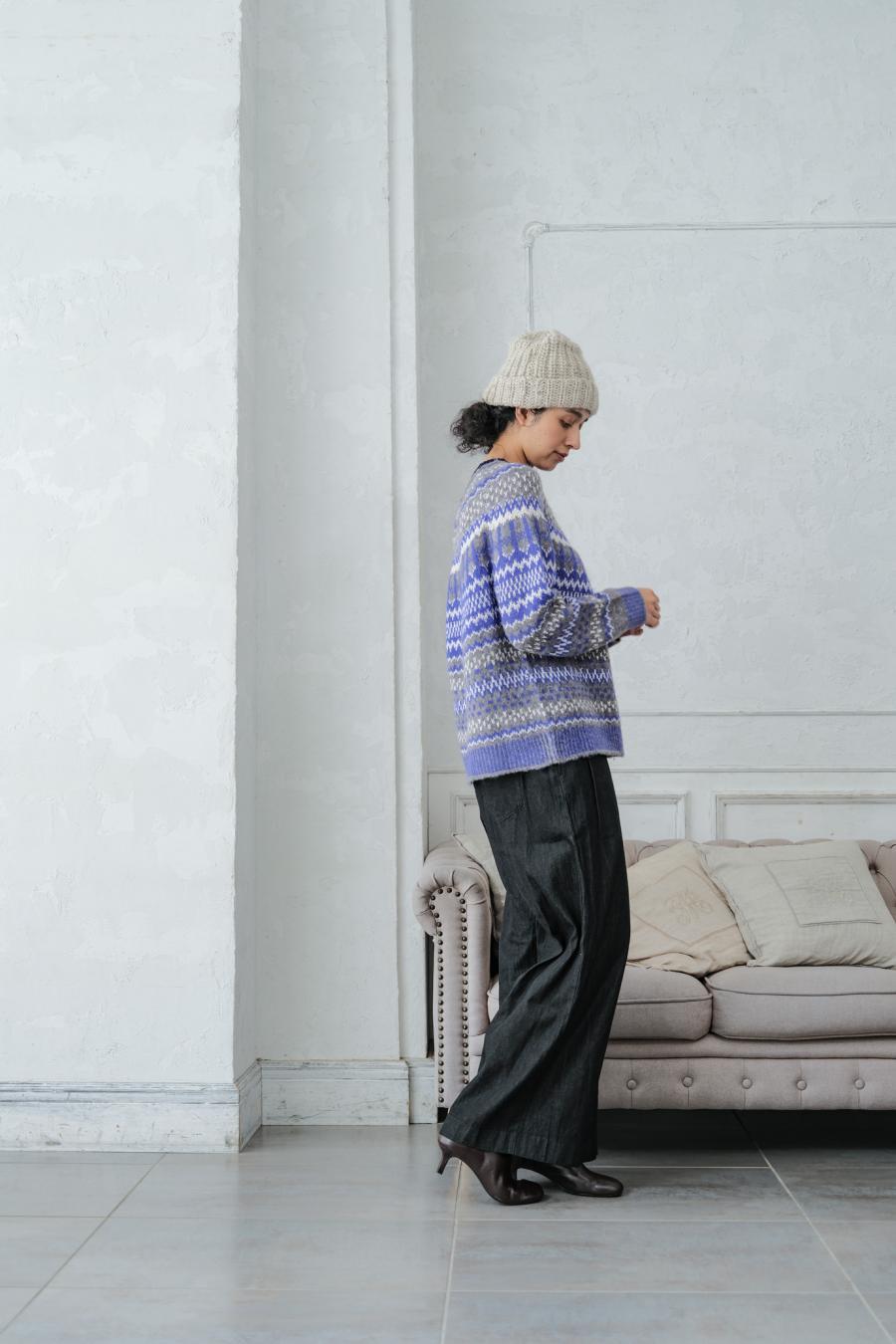 Circular Knit Nordic Pullover