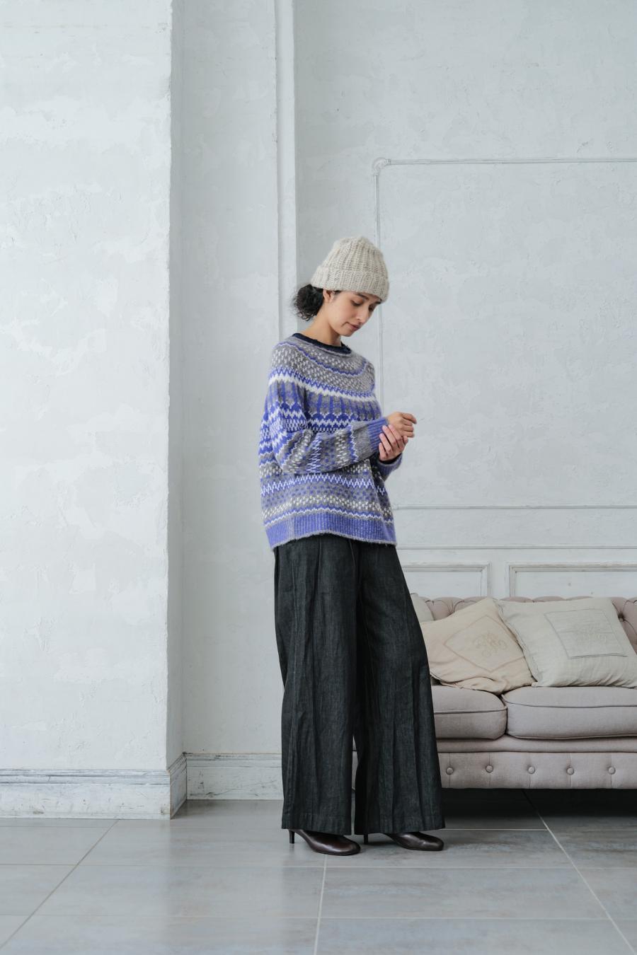 Circular Knit Nordic Pullover