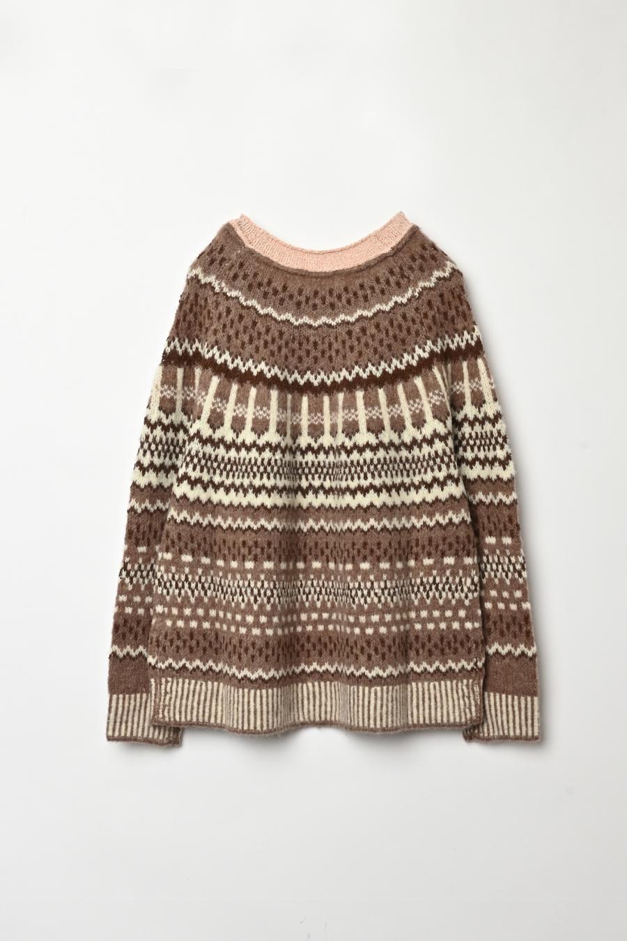 Circular Knit Nordic Pullover