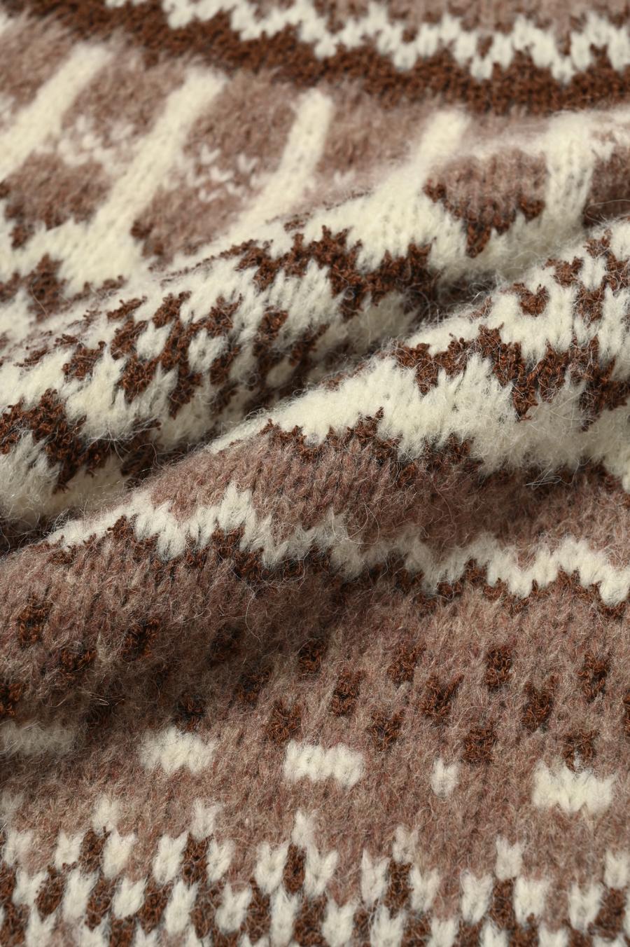 Circular Knit Nordic Pullover