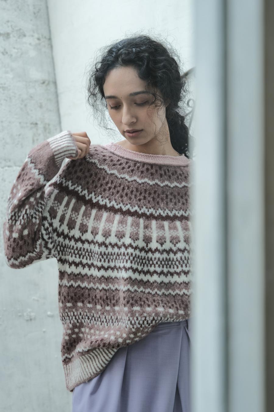 Circular Knit Nordic Pullover