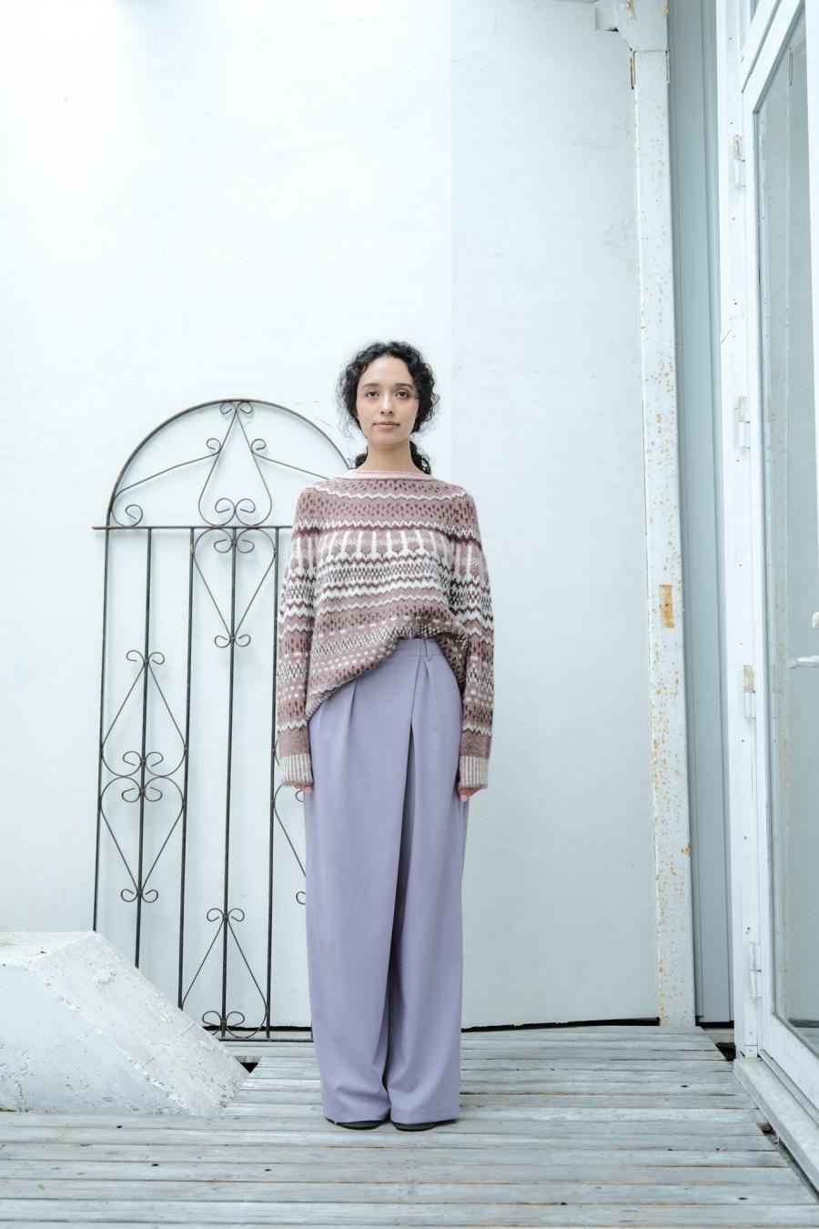 Circular Knit Nordic Pullover