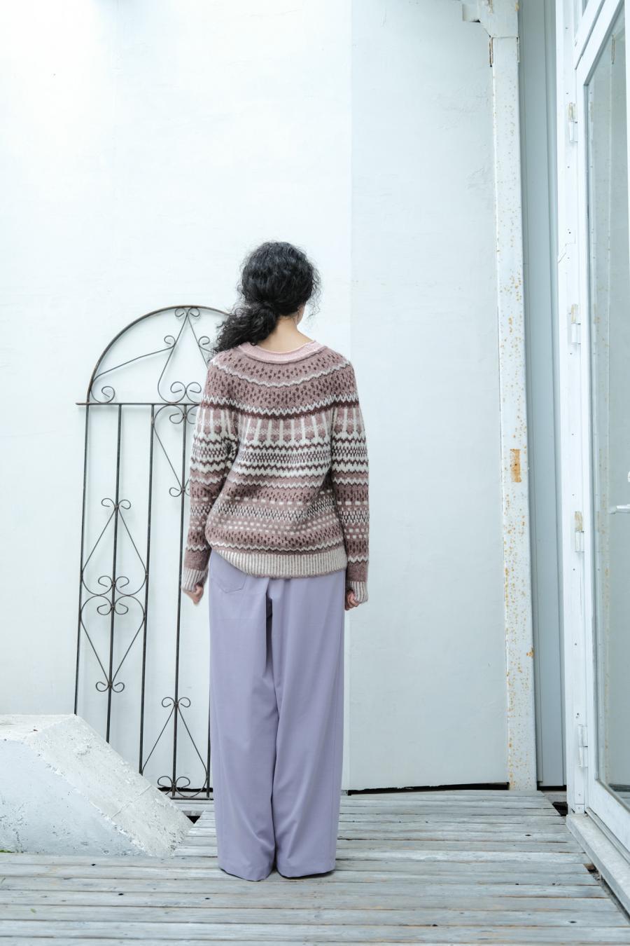Circular Knit Nordic Pullover