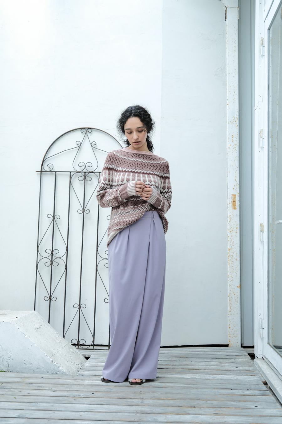 Circular Knit Nordic Pullover