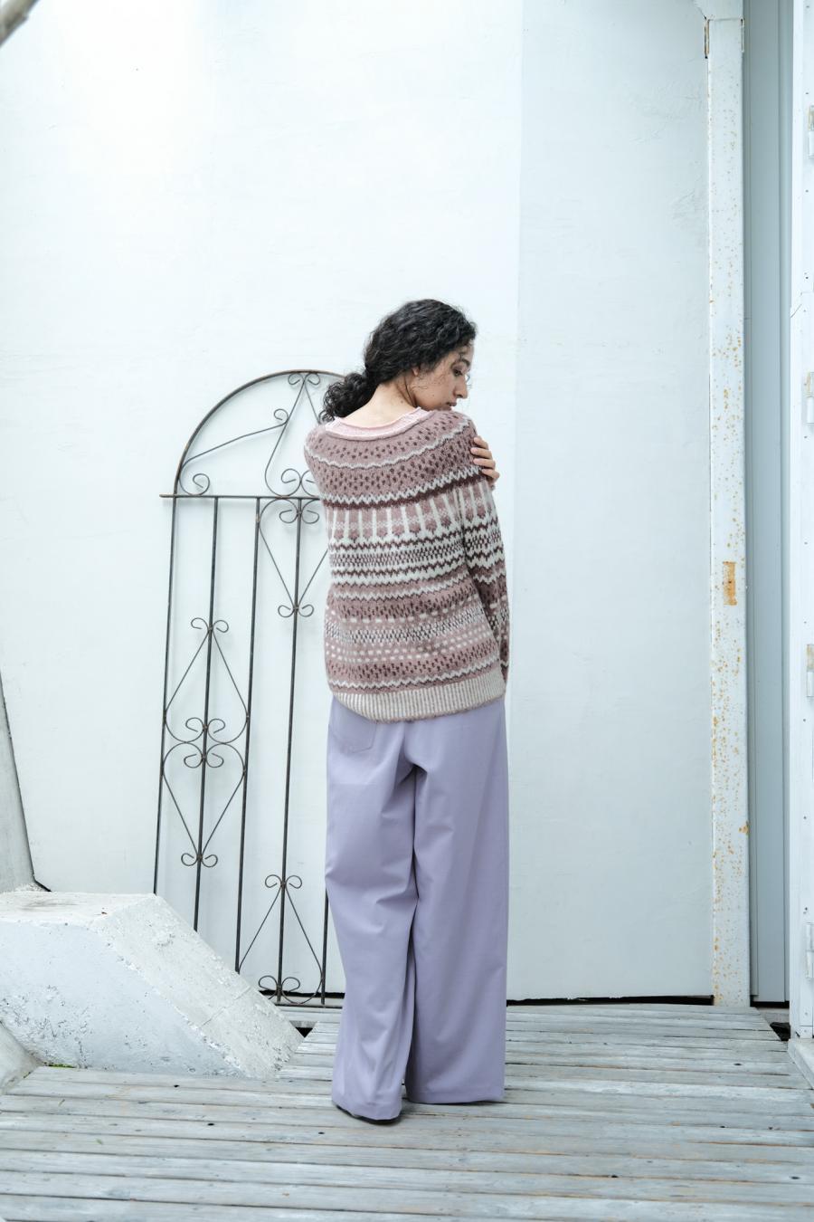 Circular Knit Nordic Pullover