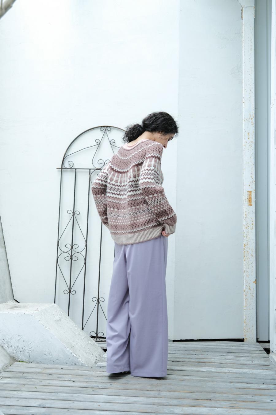 Circular Knit Nordic Pullover