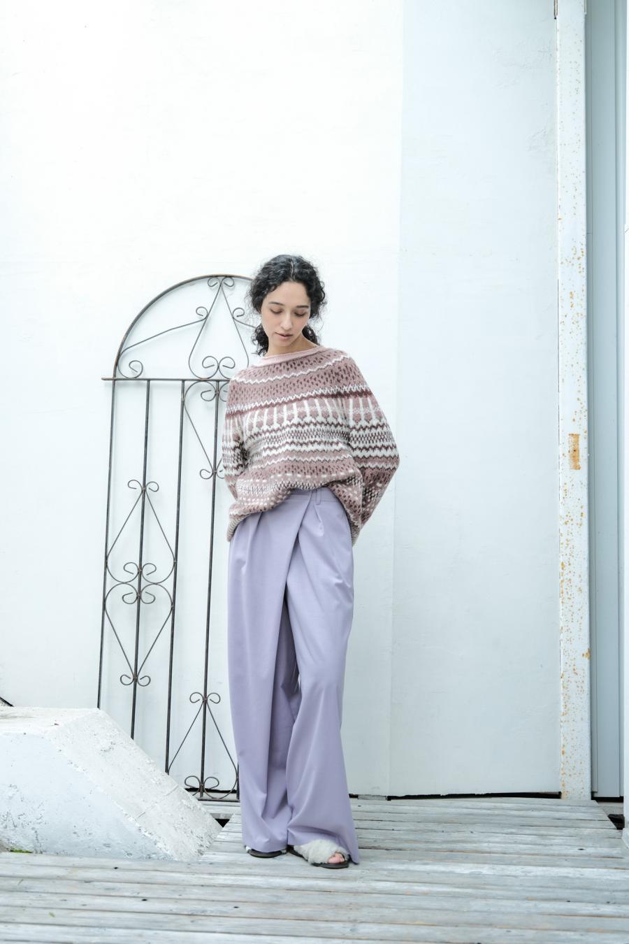 Circular Knit Nordic Pullover