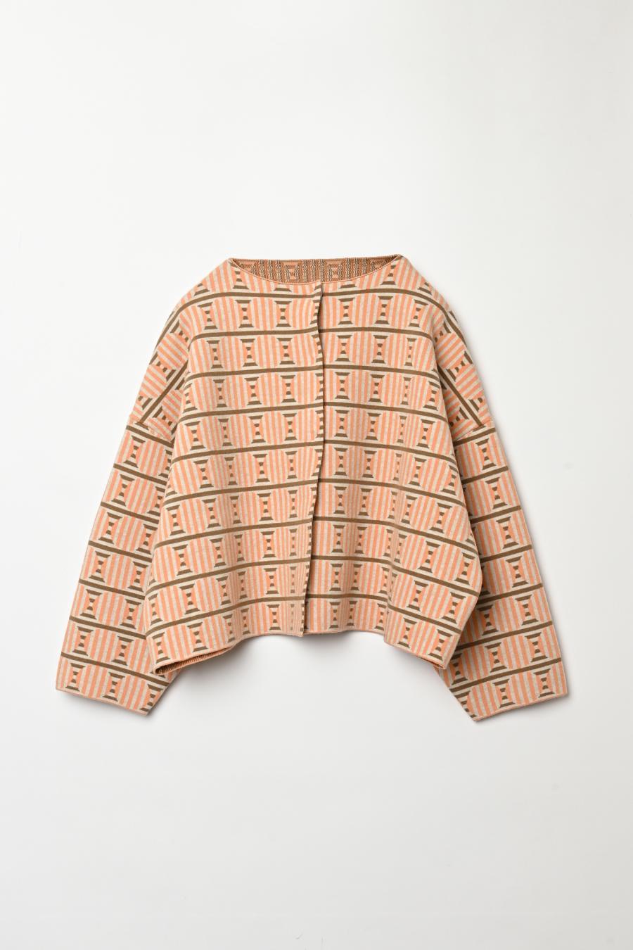 Circle Line Cropped Cardigan