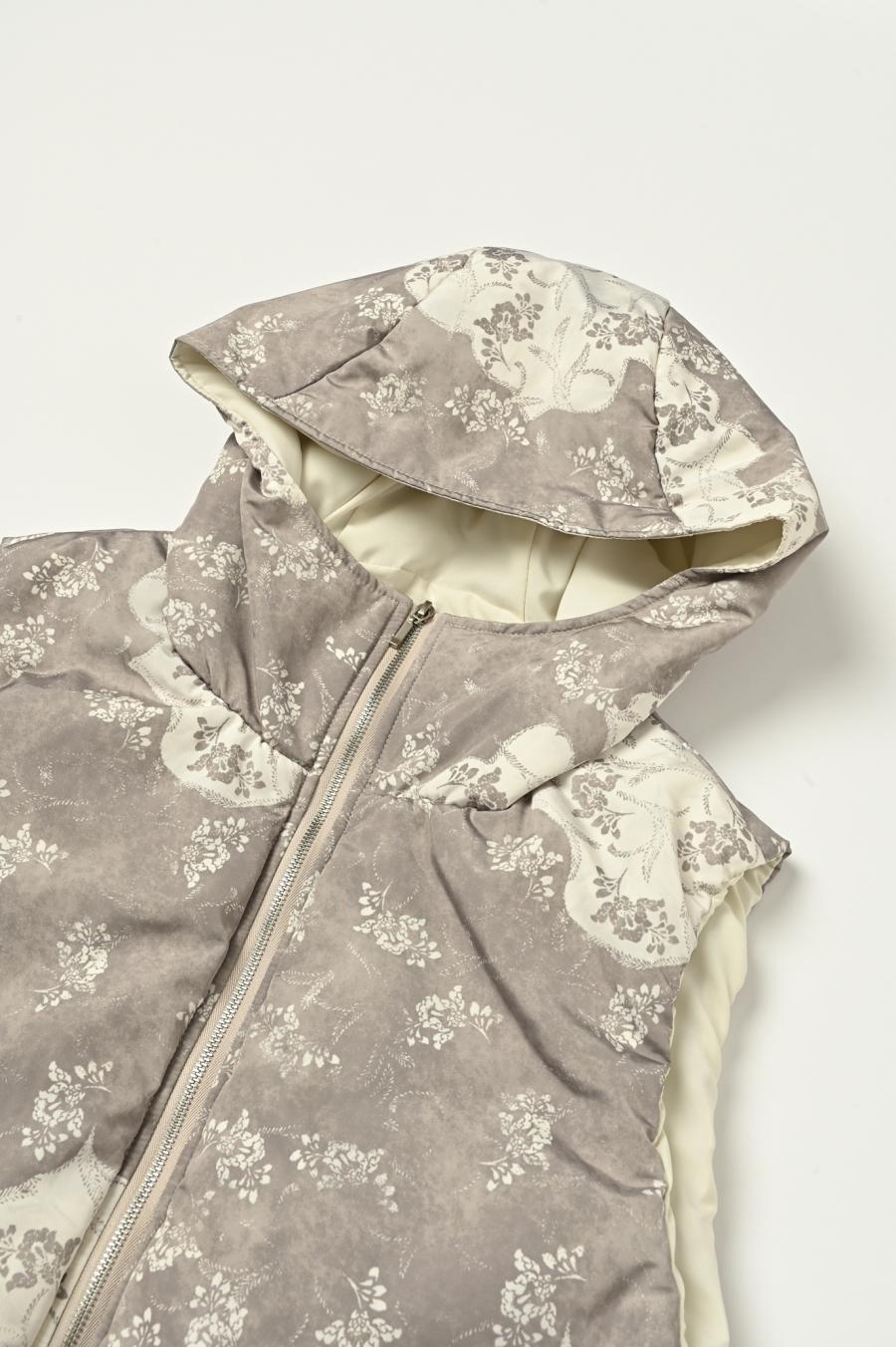 Blur Flower Hooded Vest