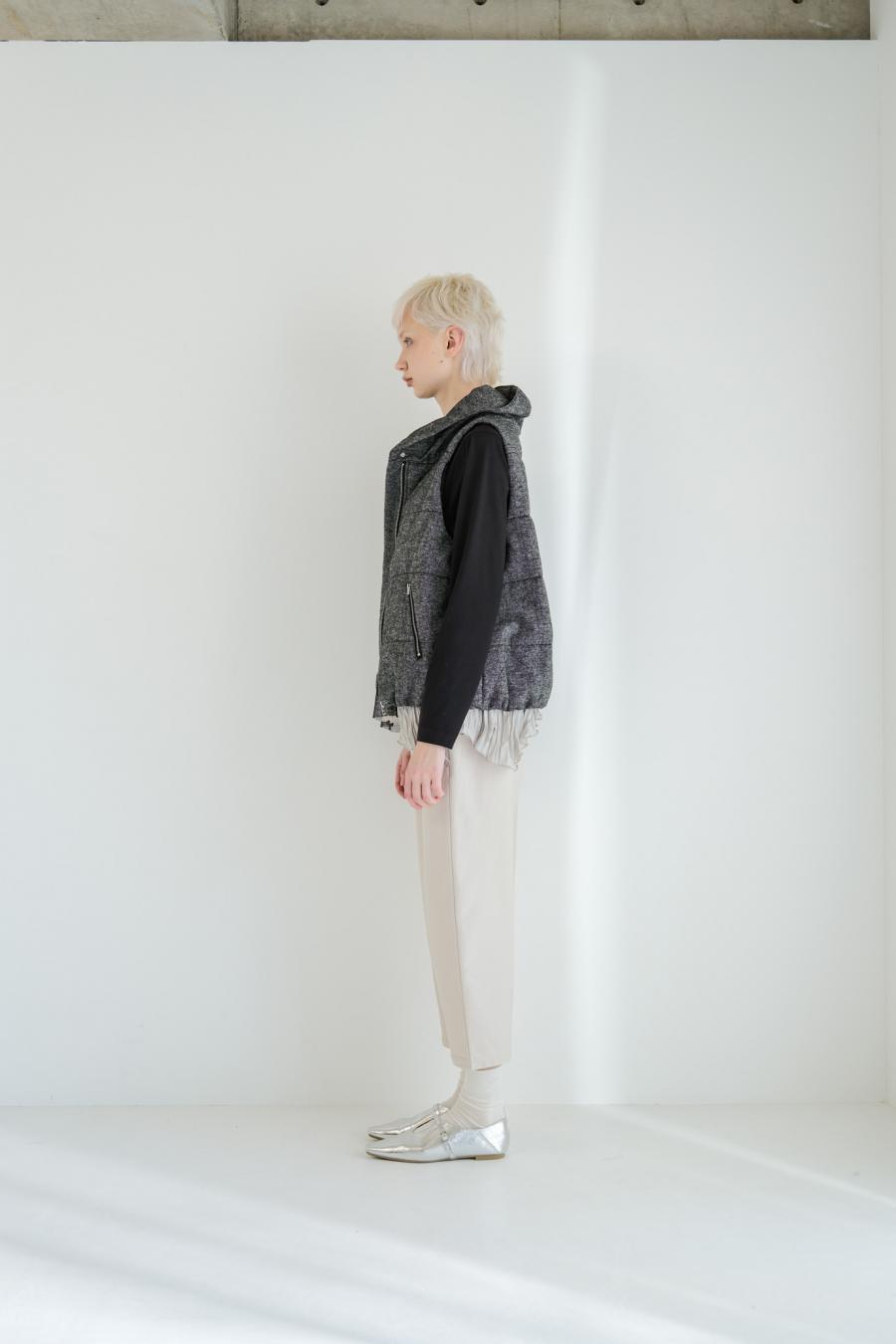 Padded Mini-Nepped Tweed Vest