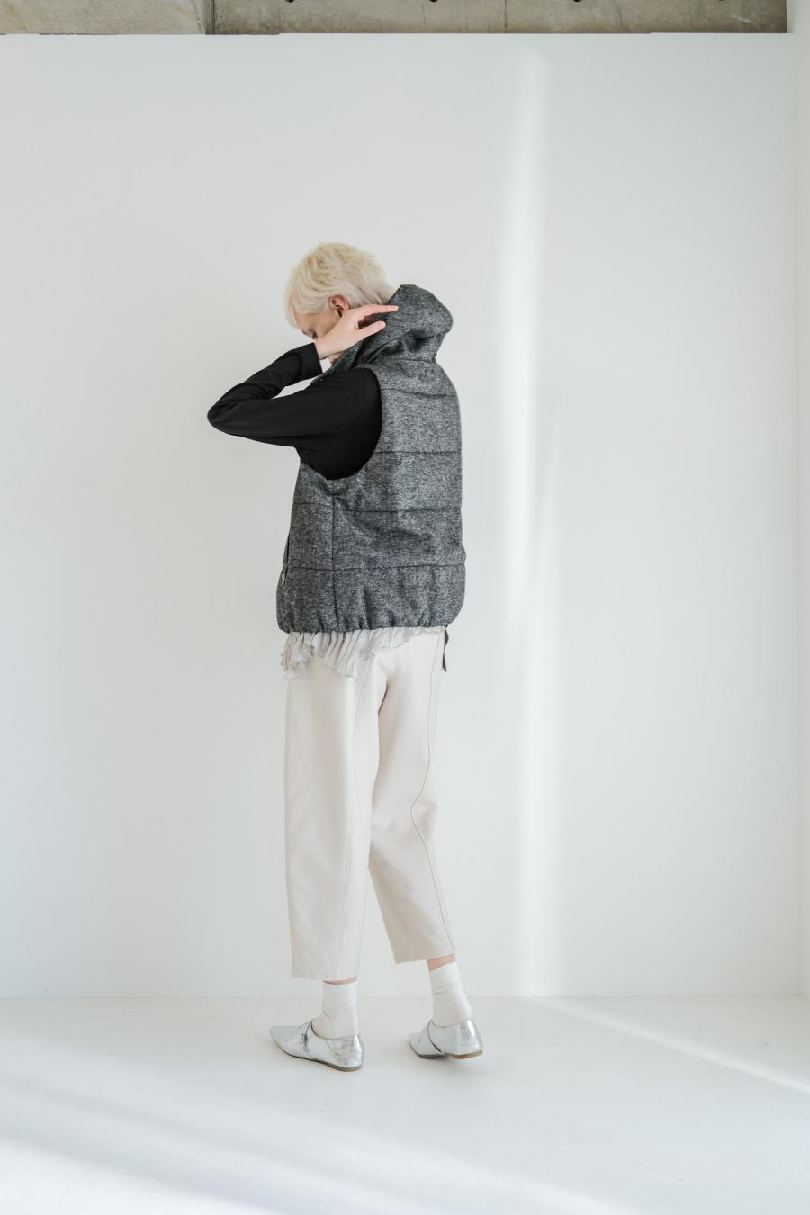 Padded Mini-Nepped Tweed Vest