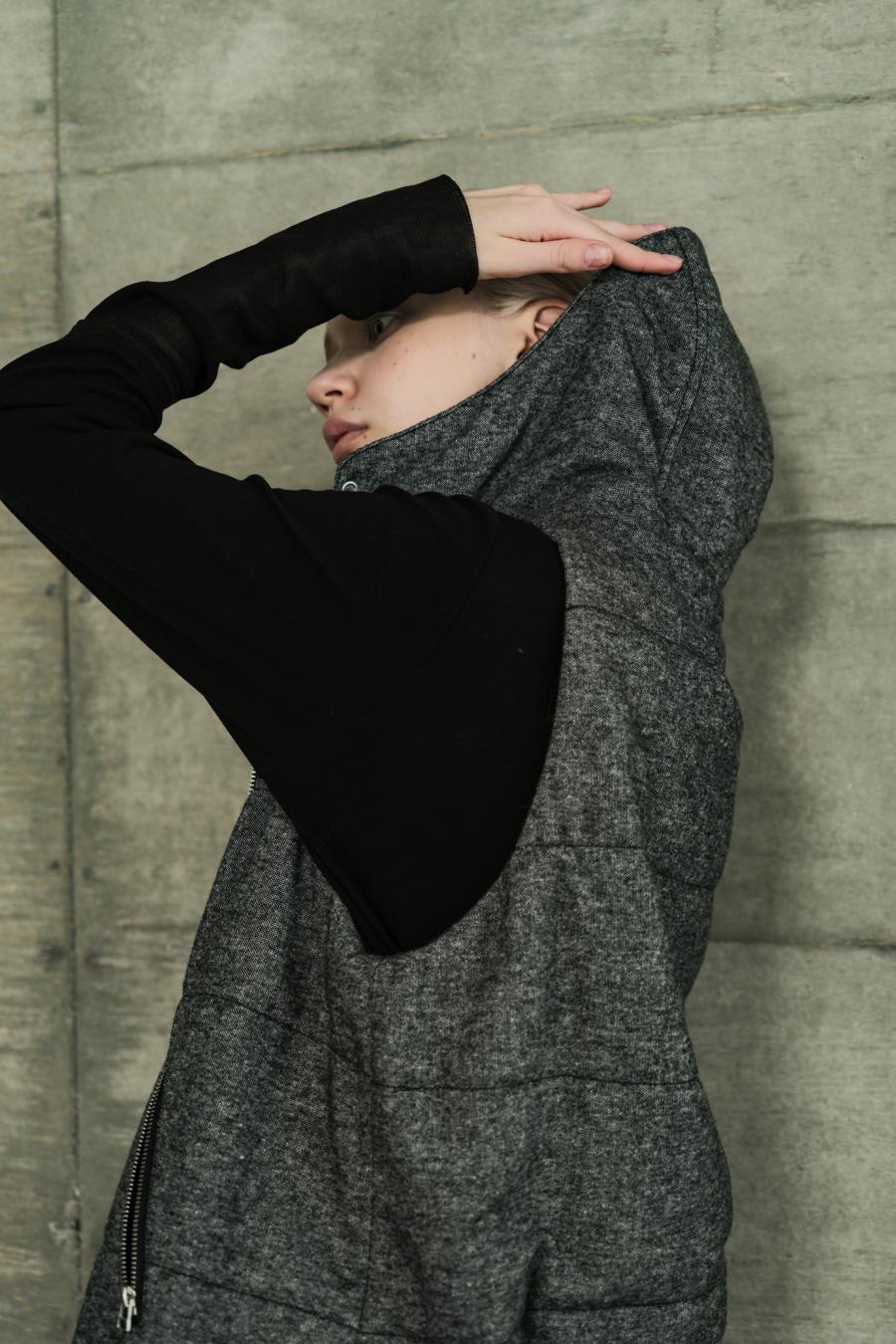 Padded Mini-Nepped Tweed Vest