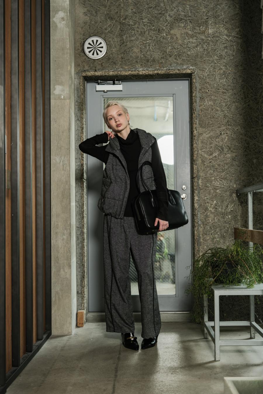 Padded Mini-Nepped Tweed Vest