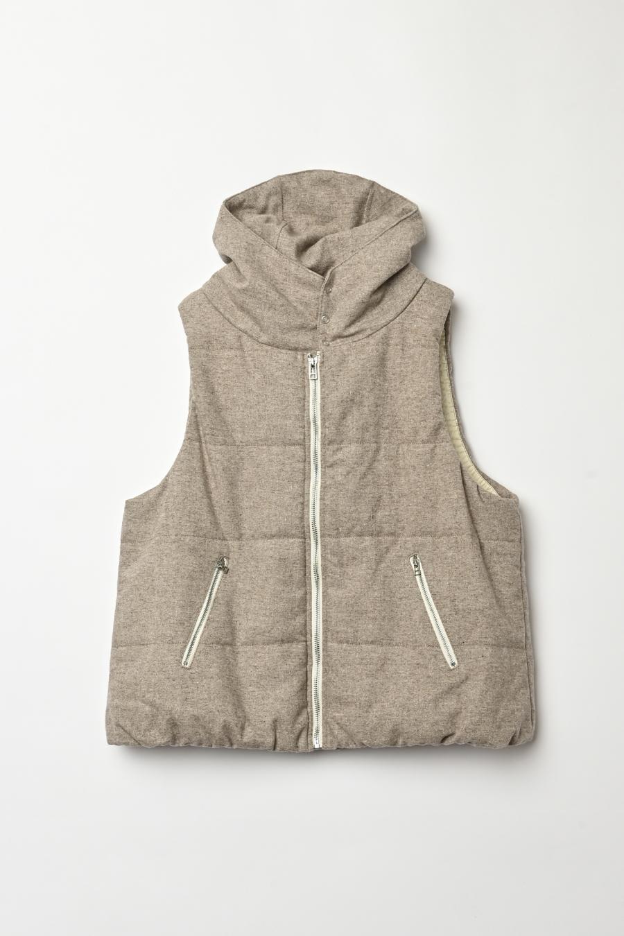 Padded Mini-Nepped Tweed Vest