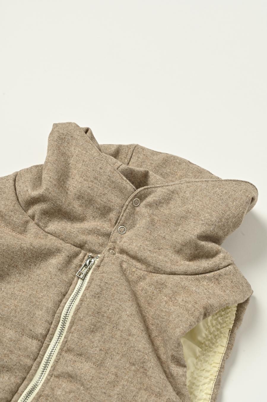 Padded Mini-Nepped Tweed Vest