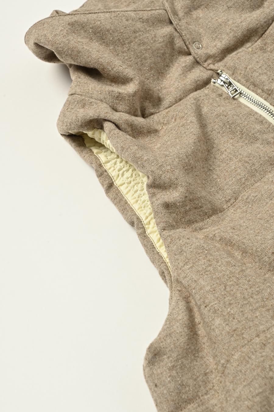 Padded Mini-Nepped Tweed Vest