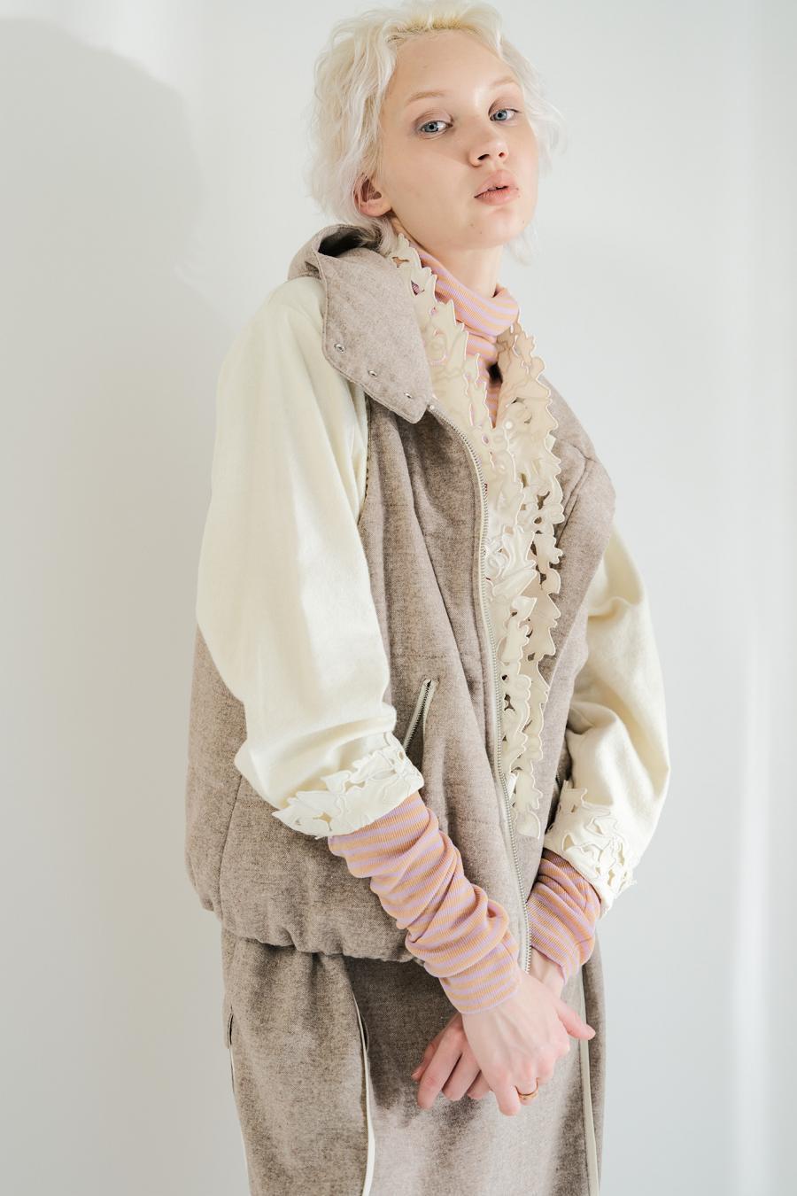 Padded Mini-Nepped Tweed Vest