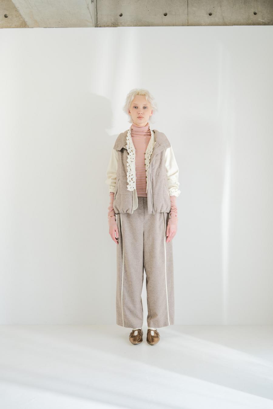 Padded Mini-Nepped Tweed Vest