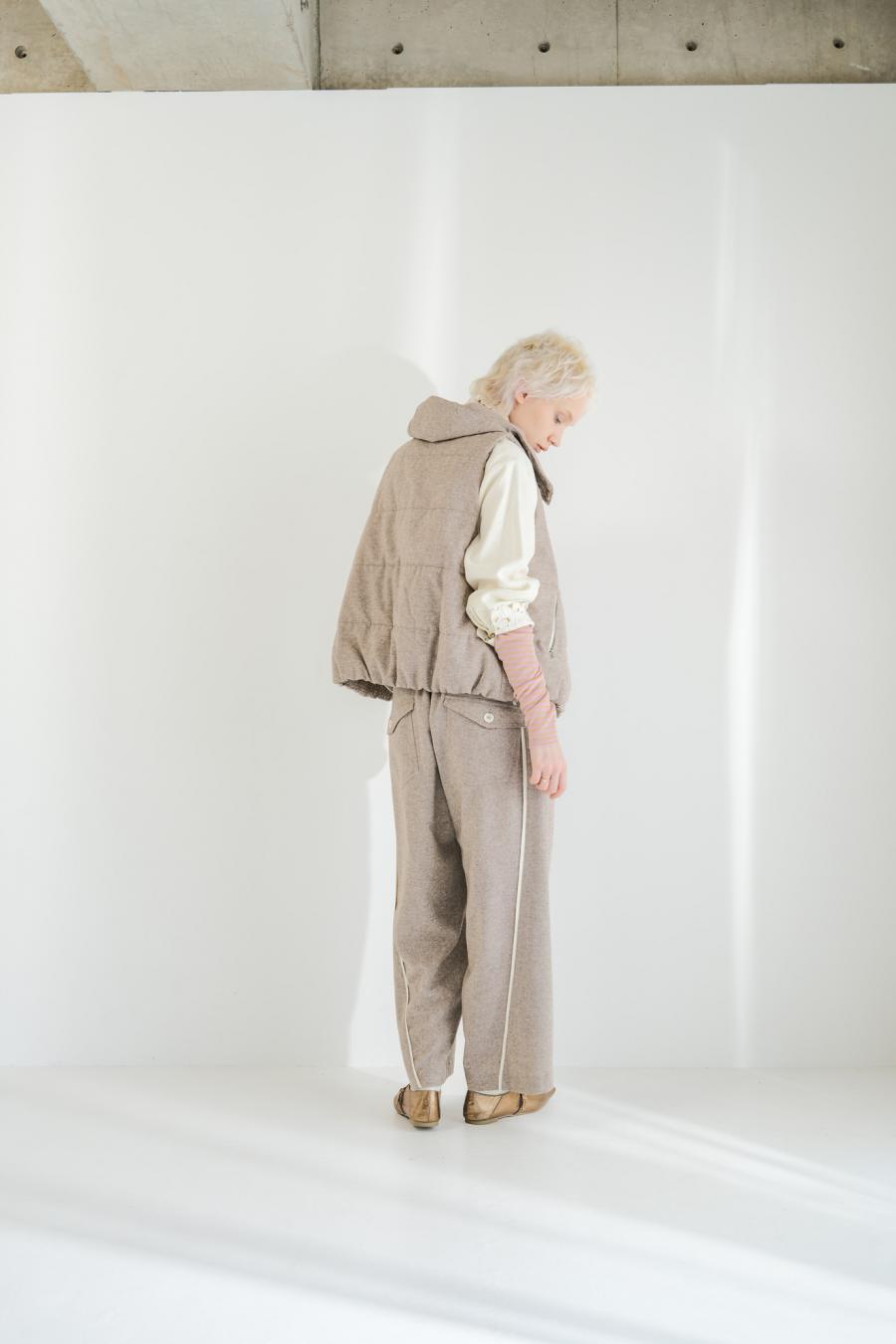 Padded Mini-Nepped Tweed Vest