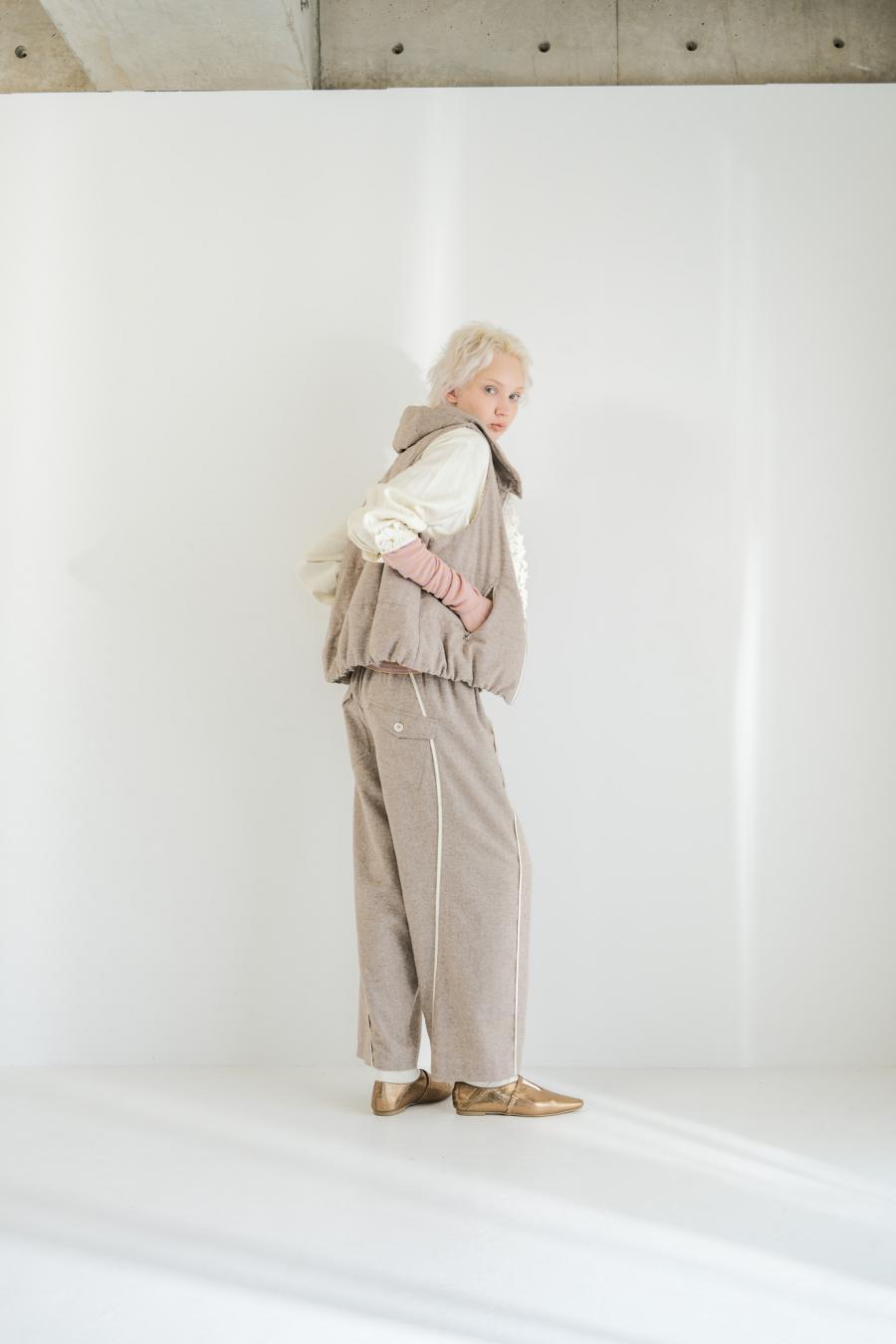 Padded Mini-Nepped Tweed Vest