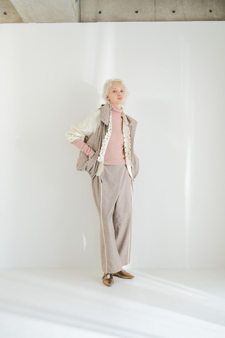 Padded Mini-Nepped Tweed Vest