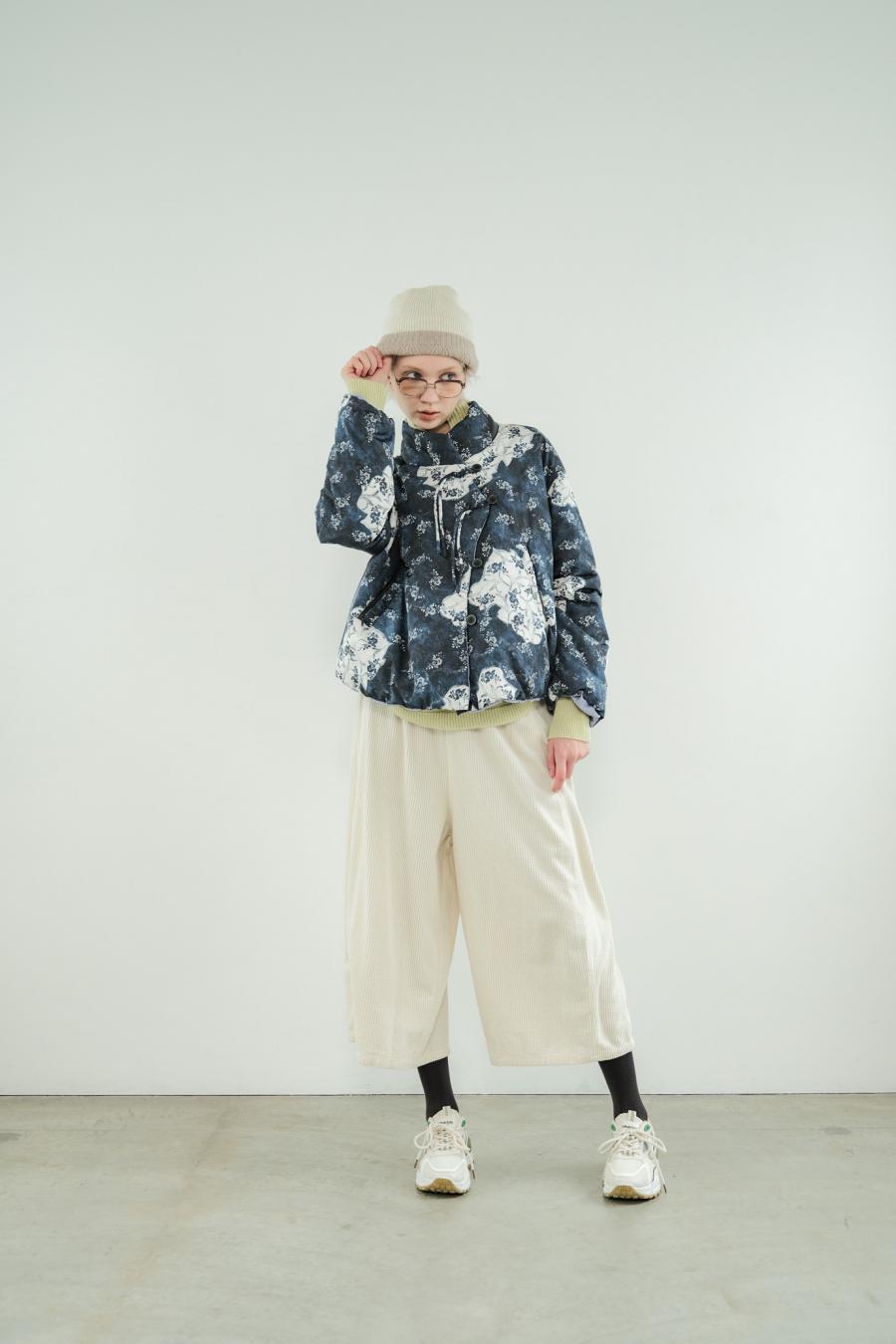 Blur Flower Reversible Blouson