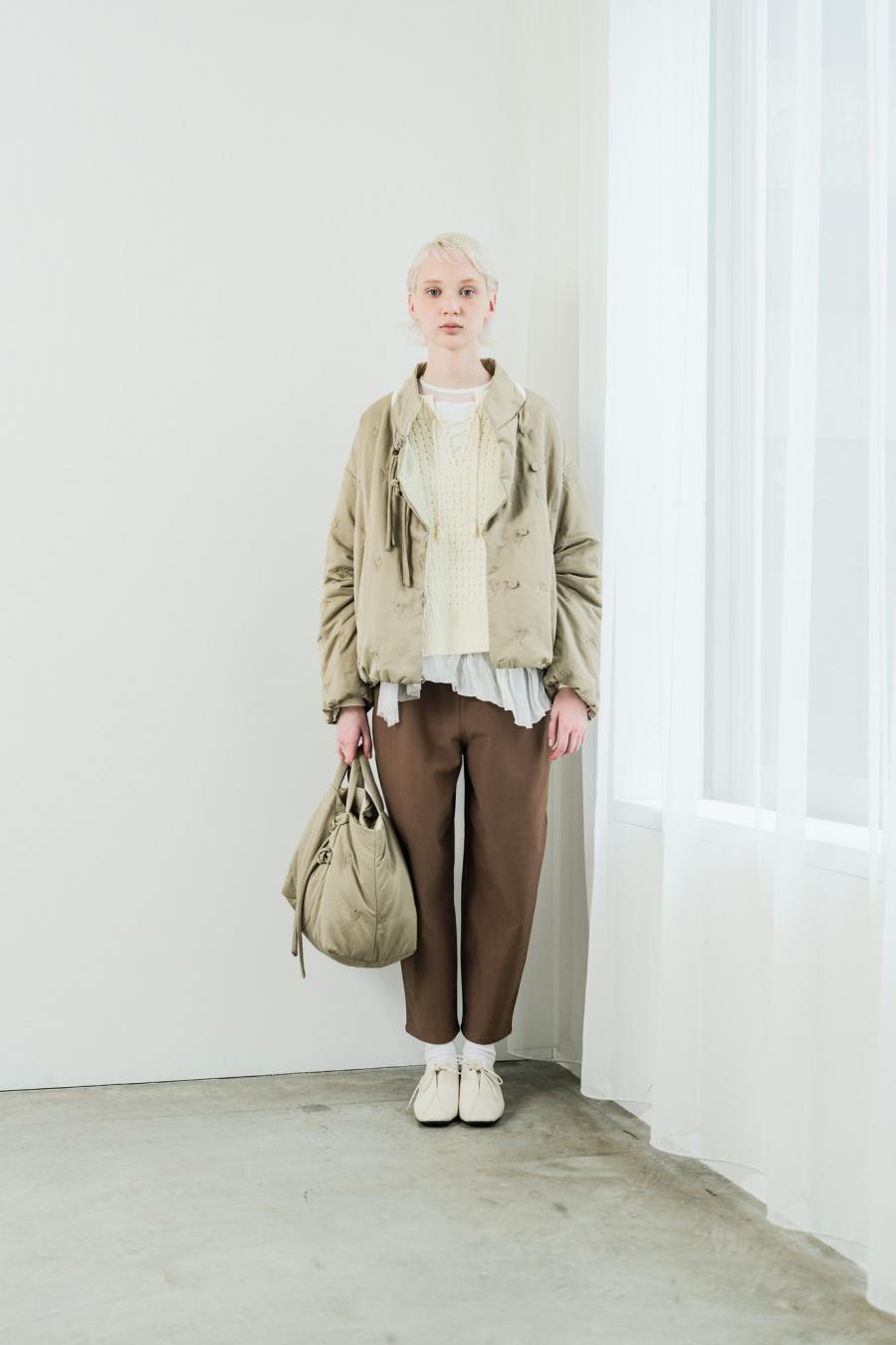 Tube Knot Embroidered Reversible Jacket