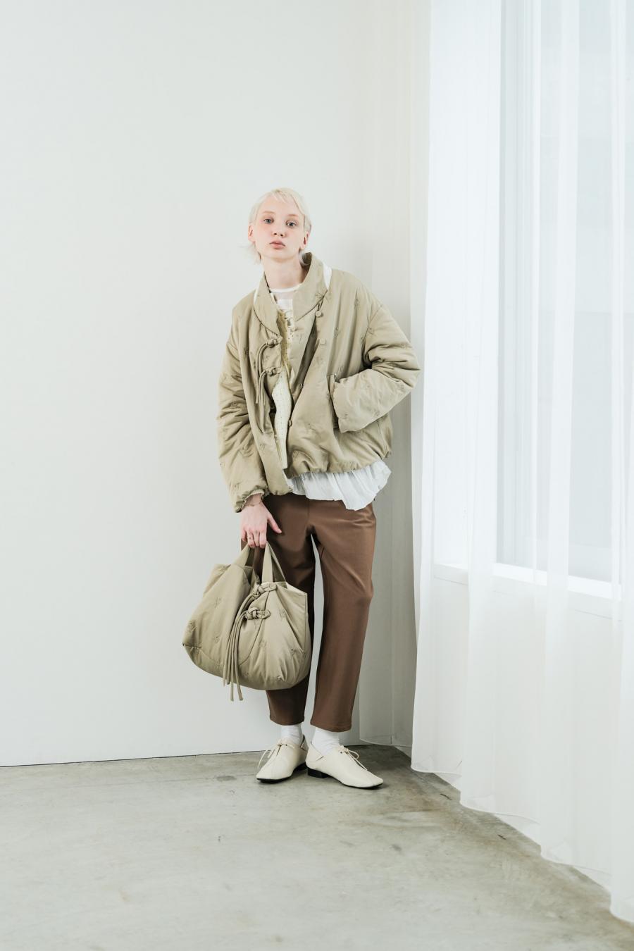 Tube Knot Embroidered Reversible Jacket