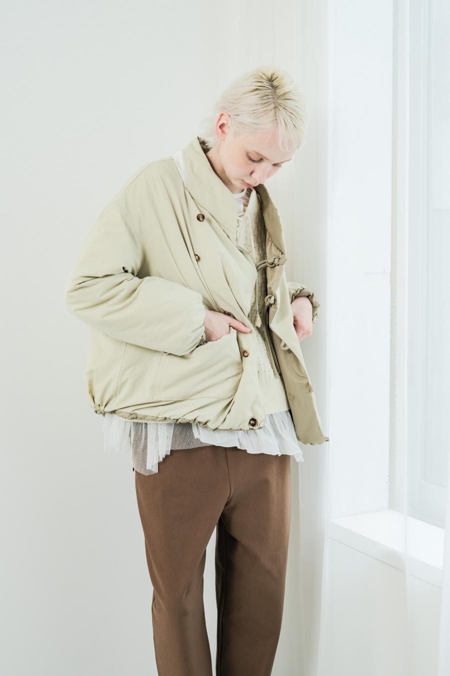 Tube Knot Embroidered Reversible Jacket
