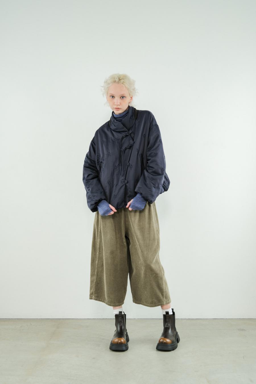 Tube Knot Embroidered Reversible Jacket