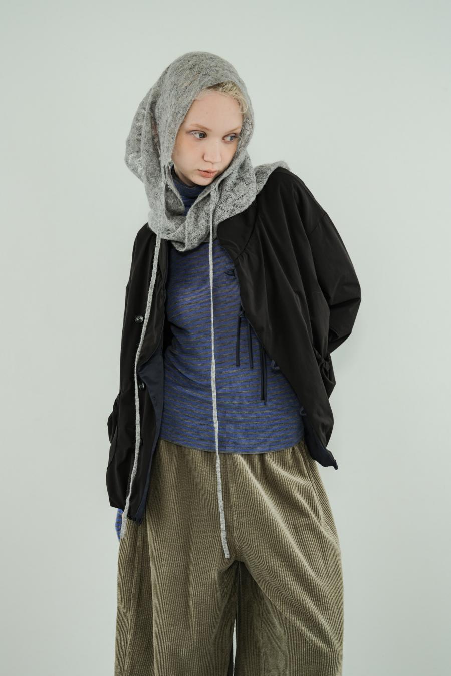 Tube Knot Embroidered Reversible Jacket